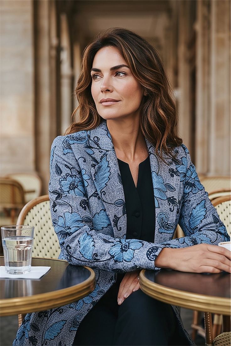 Manteau long Jardín Azul — Comptoir Latino