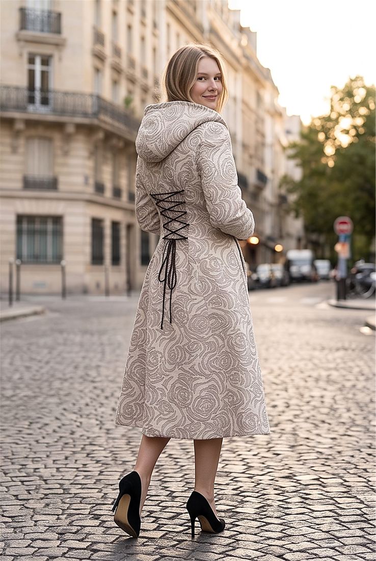 Manteau à capuche Rosas de Piedra — Comptoir Latino