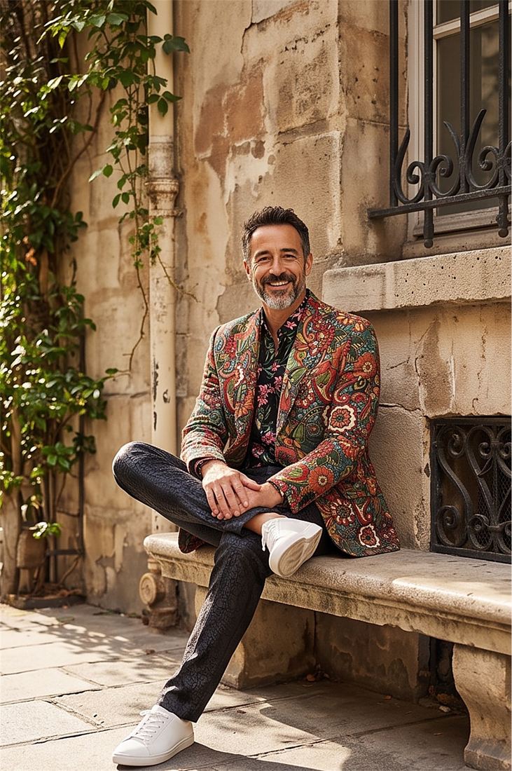 Blazer Mosaico Floral — Comptoir Latino
