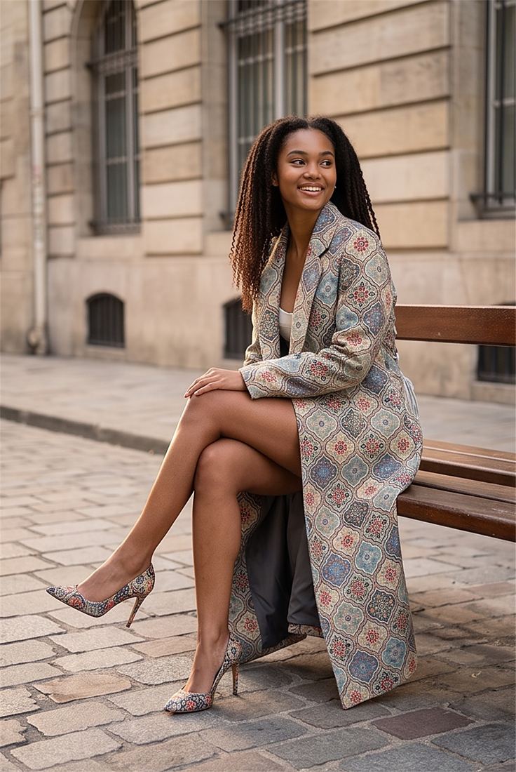 Manteau long Azulejos — Comptoir Latino